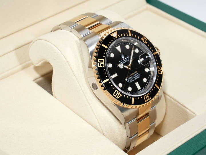 ロレックス シードゥエラー Ref.126603 ステンレススチール/イエローゴールド ブラック文字盤 未使用 bb7b2zhs