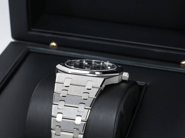 オーデマピゲ ロイヤルオーク ジャンボ エクストラ シン Ref.15206PT.OO.1240PT.01 プラチナ オニキス11Pダイヤ文字盤 美中古 s9f3j8ta