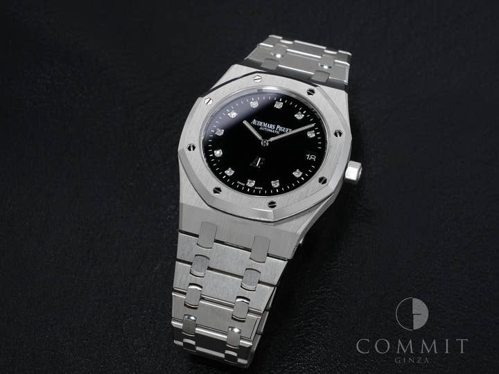 オーデマピゲ ロイヤルオーク ジャンボ エクストラ シン Ref.15206PT.OO.1240PT.01 プラチナ オニキス11Pダイヤ文字盤 美中古 s9f3j8ta