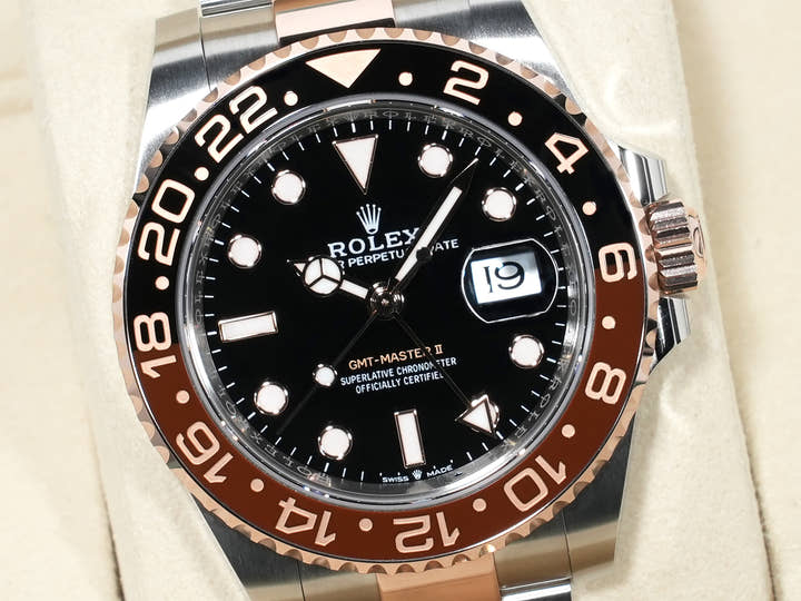 ロレックス GMTマスターII Ref.126711CHNR ステンレススチール/エバーローズゴールド ブラック文字盤 オイスターブレスレット 未使用 kd4hptee