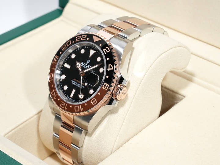 ロレックス GMTマスターII Ref.126711CHNR ステンレススチール/エバーローズゴールド ブラック文字盤 オイスターブレスレット 未使用 kd4hptee