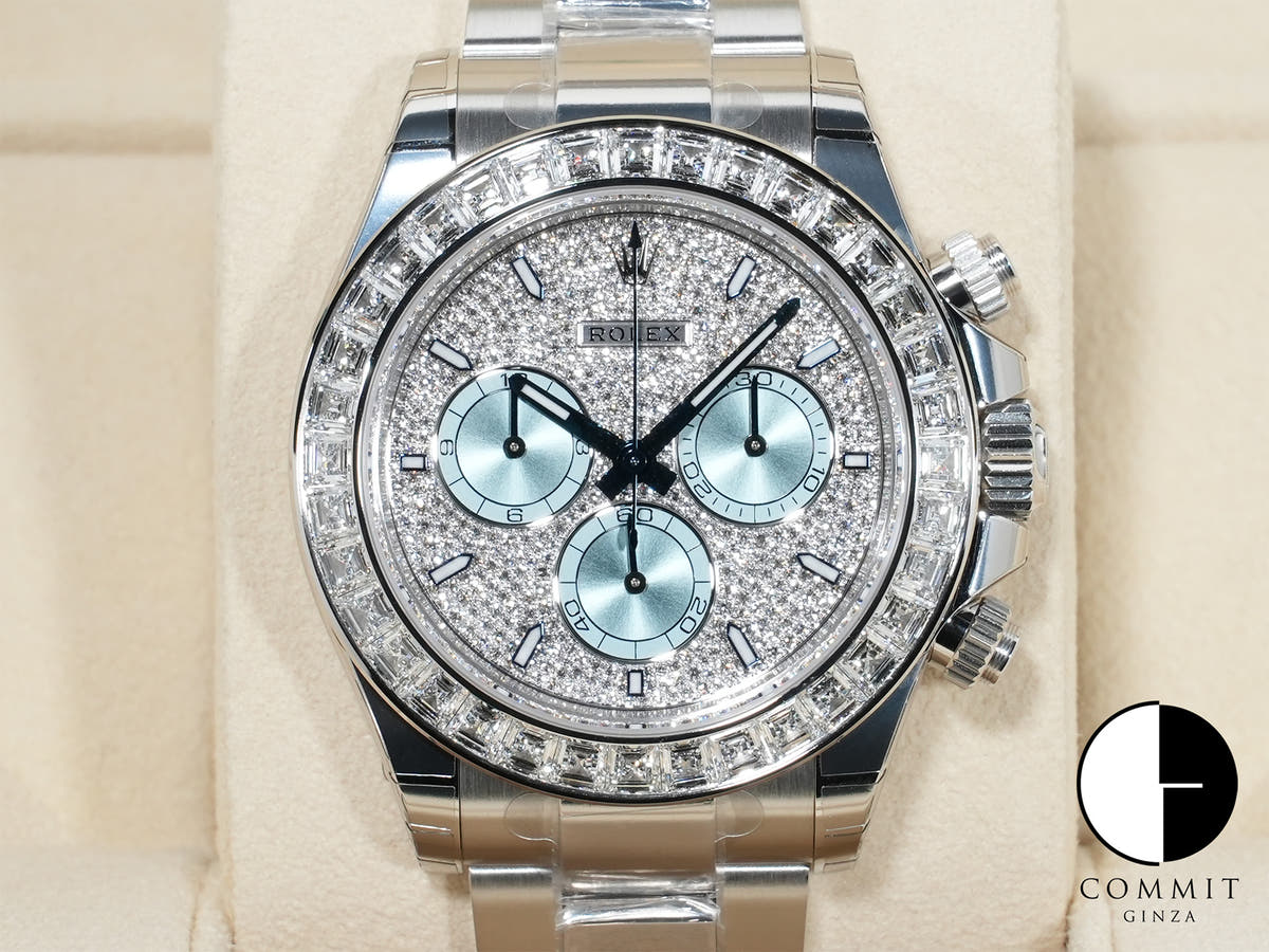 Rolex Daytona Ref. 126576TBR Platinum Pave Diamond Dial, Unused.