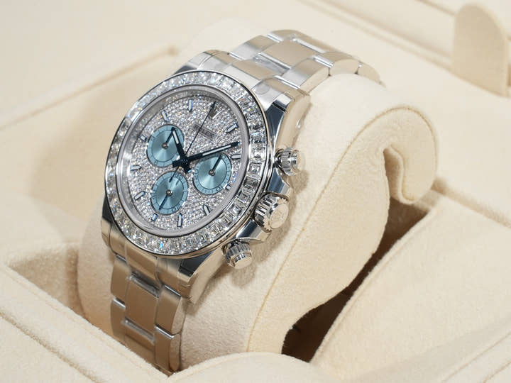 Rolex Daytona Ref. 126576TBR Platinum Pave Diamond Dial, Unused.