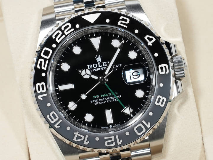ロレックス GMTマスターII Ref.126710GRNR ステンレススチール ブラック文字盤 ジュビリーブレスレット 未使用 e5xuzzwc