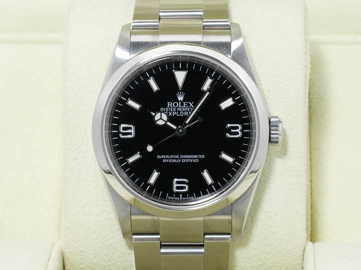 ロレックス エクスプローラーI Ref.114270 ステンレススチール ブラック文字盤 オイスターブレスレット 美品 gzqpka7d