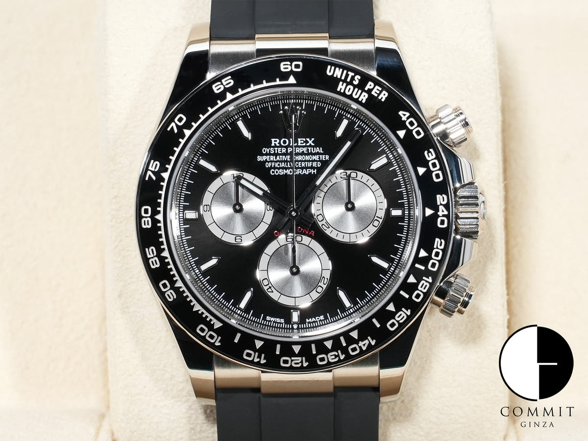 ロレックス デイトナ Ref.126519LN ホワイトゴールド ブライトブラックxスチール文字盤 美品 dhtjma4k