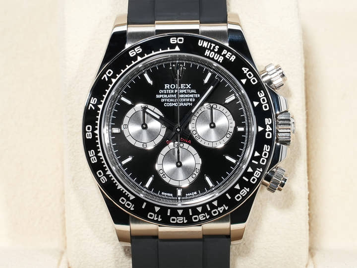 ロレックス デイトナ Ref.126519LN ホワイトゴールド ブライトブラックxスチール文字盤 美品 dhtjma4k