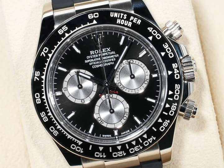 ロレックス デイトナ Ref.126519LN ホワイトゴールド ブライトブラックxスチール文字盤 美品 dhtjma4k