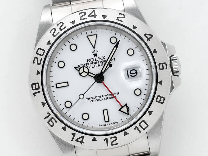 Rolex Explorer II Ref. 16570 Stainless Steel White Dial Oyster Bracelet, Excellent Condition zhu522oy