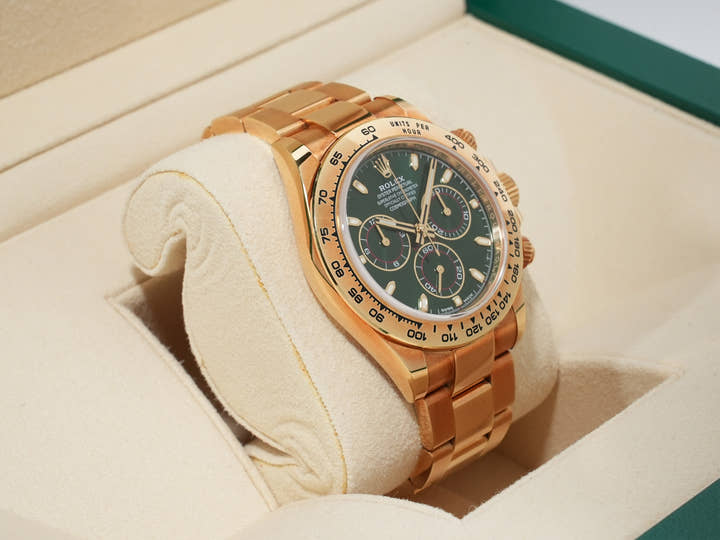 Rolex Daytona Ref. 116508 Yellow Gold Green Dial Pre-owned padbiess