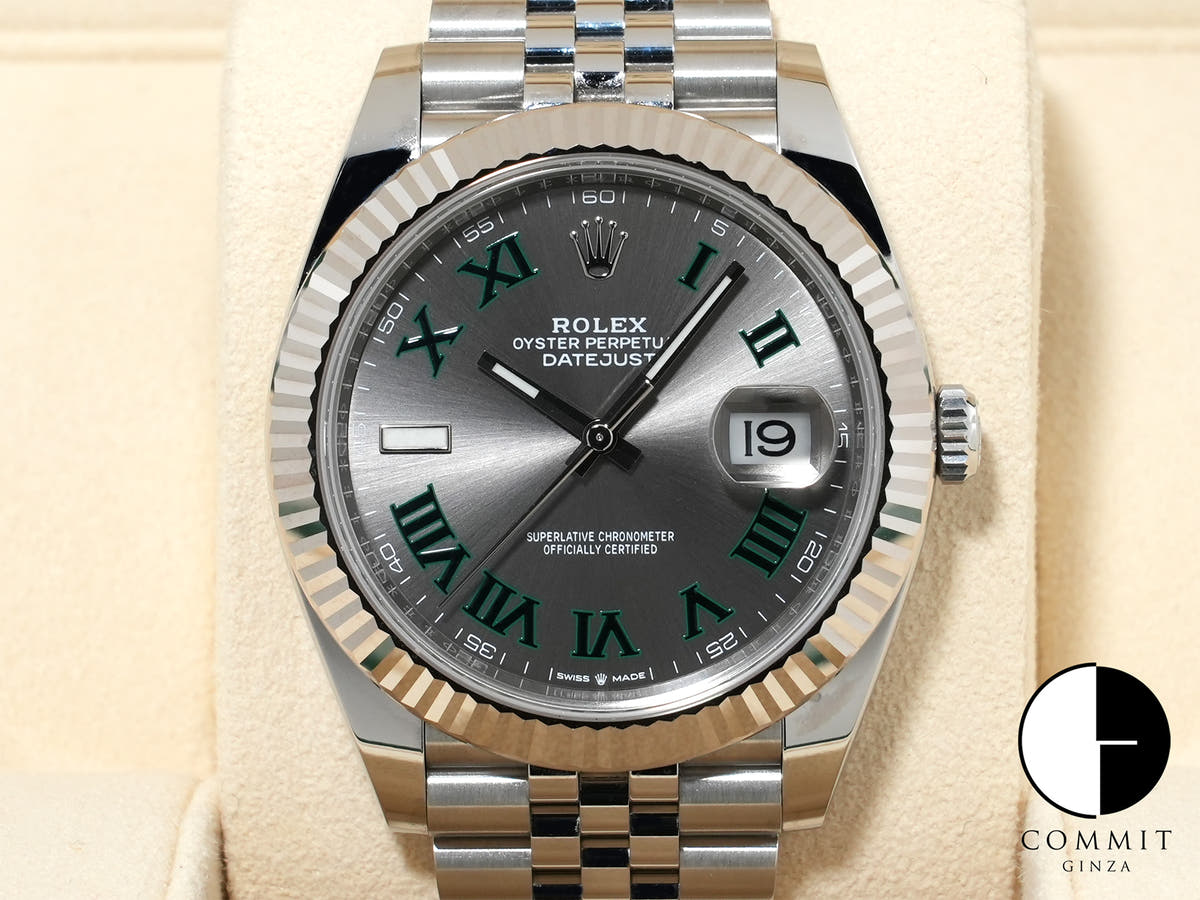 Rolex Datejust 41 Ref. 126334 Stainless Steel/White Gold Slate Roman Dial Jubilee Bracelet Pre-owned 2ja3s6rf