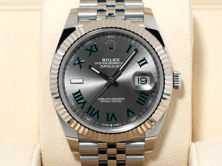 Rolex Datejust 41 Ref. 126334 Stainless Steel/White Gold Slate Roman Dial Jubilee Bracelet Pre-owned 2ja3s6rf