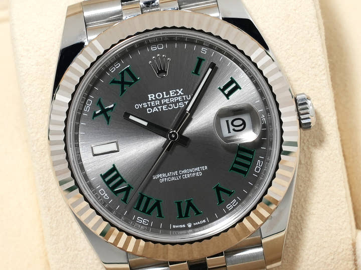 Rolex Datejust 41 Ref. 126334 Stainless Steel/White Gold Slate Roman Dial Jubilee Bracelet Pre-owned 2ja3s6rf