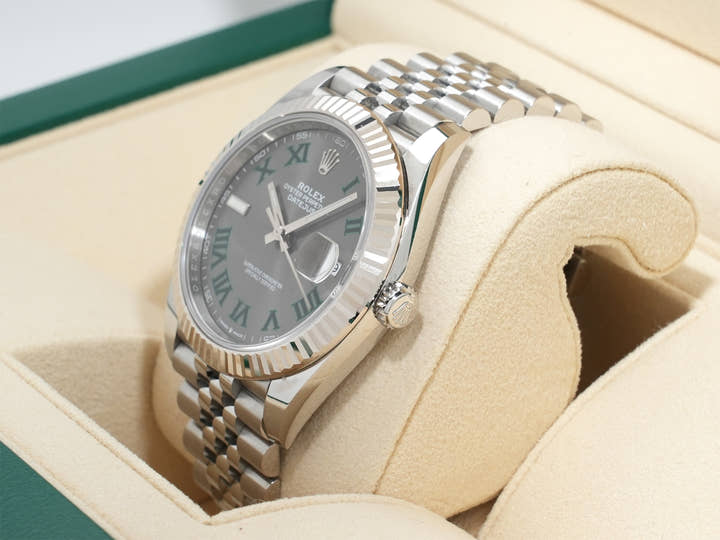 Rolex Datejust 41 Ref. 126334 Stainless Steel/White Gold Slate Roman Dial Jubilee Bracelet Pre-owned 2ja3s6rf