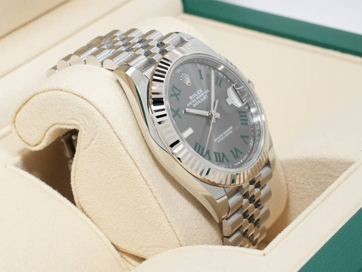 Rolex Datejust 41 Ref. 126334 Stainless Steel/White Gold Slate Roman Dial Jubilee Bracelet Pre-owned 2ja3s6rf