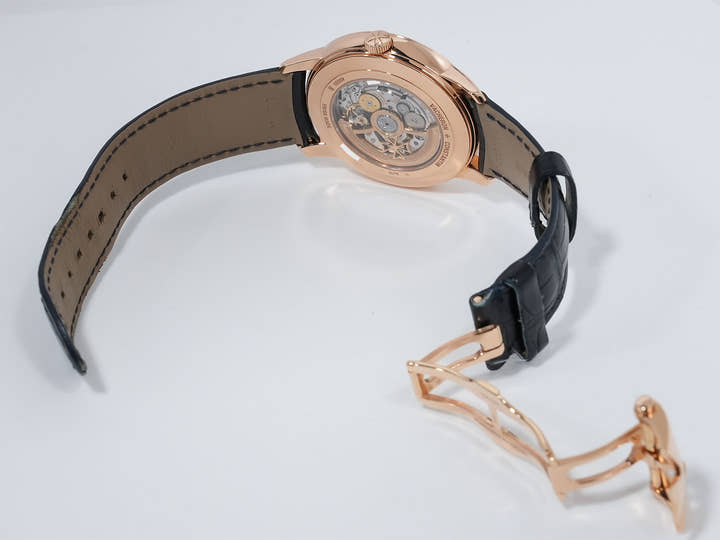 ヴァシュロンコンスタンタン パトリモニー レトログラード デイ/デイト Ref.4000U/000R-B516 ピンクゴールド ダークブルー文字盤 中古 dzu3bcvk