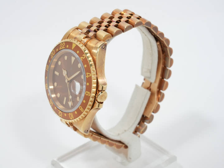 ロレックス GMTマスターII Ref.16718 イエローゴールド ブラウン文字盤 ジュビリーブレスレット 中古 2pwjg3sz