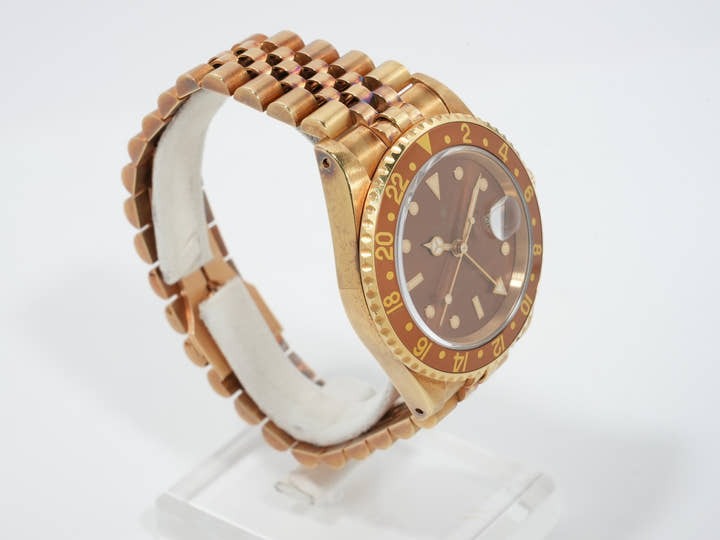ロレックス GMTマスターII Ref.16718 イエローゴールド ブラウン文字盤 ジュビリーブレスレット 中古 2pwjg3sz