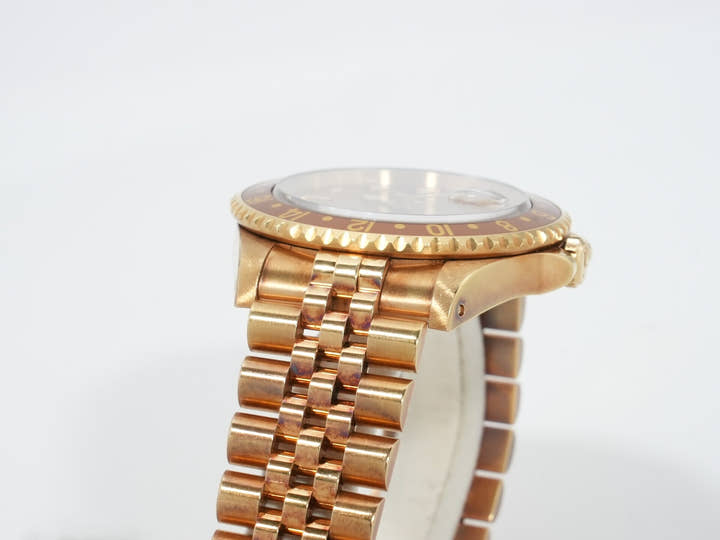 ロレックス GMTマスターII Ref.16718 イエローゴールド ブラウン文字盤 ジュビリーブレスレット 中古 2pwjg3sz