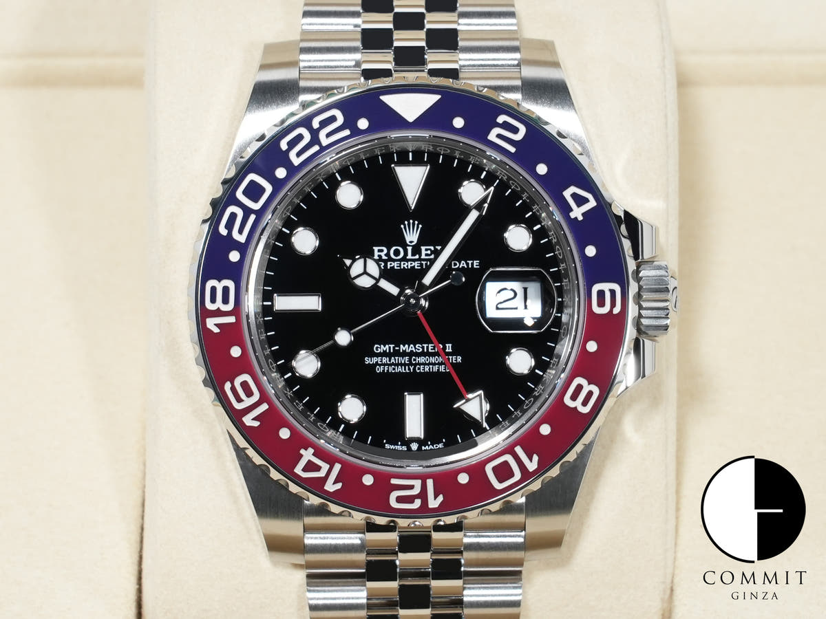 Rolex GMT-Master II Ref. 126710BLRO, stainless steel, black dial, Jubilee bracelet, unused. (ggrmdp6v appears to be an internal reference number and not part of the product description)