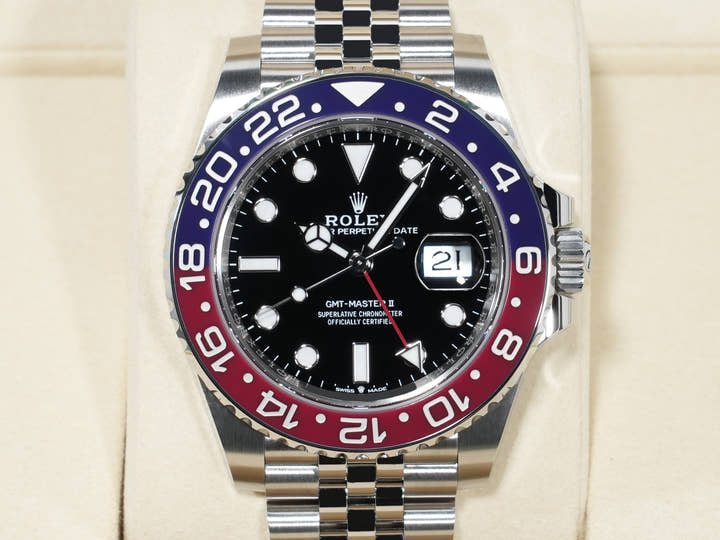 Rolex GMT-Master II Ref. 126710BLRO, stainless steel, black dial, Jubilee bracelet, unused. (ggrmdp6v appears to be an internal reference number and not part of the product description)