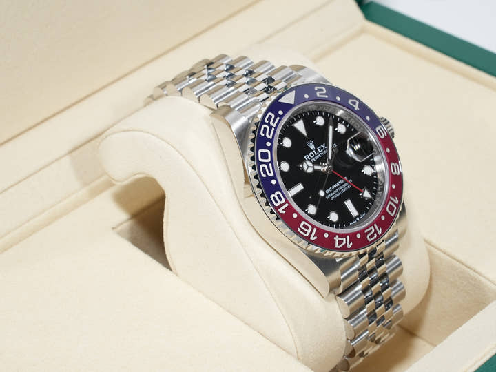 Rolex GMT-Master II Ref. 126710BLRO, stainless steel, black dial, Jubilee bracelet, unused. (ggrmdp6v appears to be an internal reference number and not part of the product description)