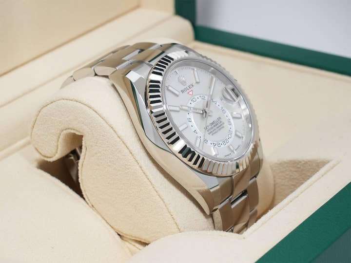 ロレックス スカイドゥエラー Ref.336934 ステンレススチール/ホワイトゴールド ホワイト文字盤 オイスターブレスレット 美品 suyauxrc