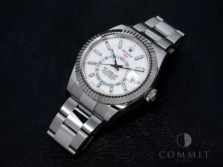 ロレックス スカイドゥエラー Ref.336934 ステンレススチール/ホワイトゴールド ホワイト文字盤 オイスターブレスレット 美品 suyauxrc