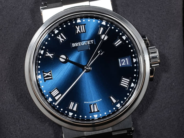ブレゲ マリーン Ref.5517TI/Y1/TZ0 チタニウム ブルー文字盤 美中古 5ux4bukh