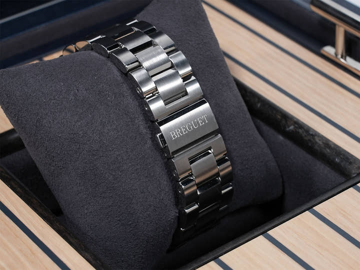 ブレゲ マリーン Ref.5517TI/Y1/TZ0 チタニウム ブルー文字盤 美中古 5ux4bukh