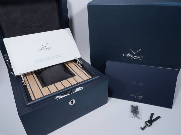 ブレゲ マリーン Ref.5517TI/Y1/TZ0 チタニウム ブルー文字盤 美中古 5ux4bukh