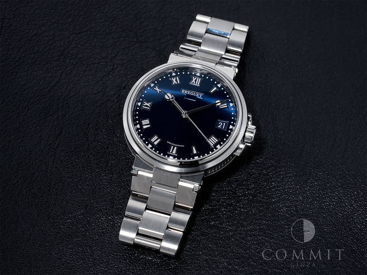 ブレゲ マリーン Ref.5517TI/Y1/TZ0 チタニウム ブルー文字盤 美中古 5ux4bukh