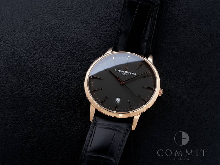 Vacheron Constantin Patrimony Automatic Ref. 85180/000R-9166, pink gold, grey dial, pre-owned. (paofaeuf appears to be unrelated text and likely a typo or error.)