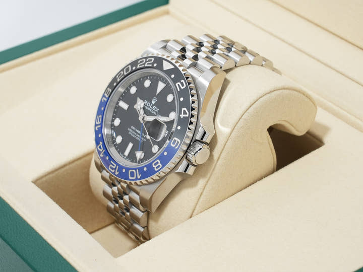 Rolex GMT-Master II Ref. 126710BLNR Stainless Steel Black Dial Jubilee Bracelet Unused biwafrep