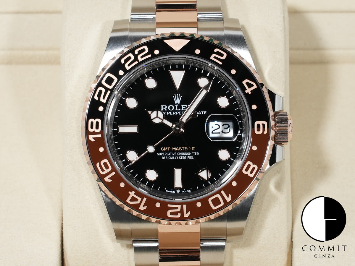 ロレックス GMTマスターII Ref.126711CHNR ステンレススチール/エバーローズゴールド ブラック文字盤 オイスターブレスレット 未使用 4qpc4gfn