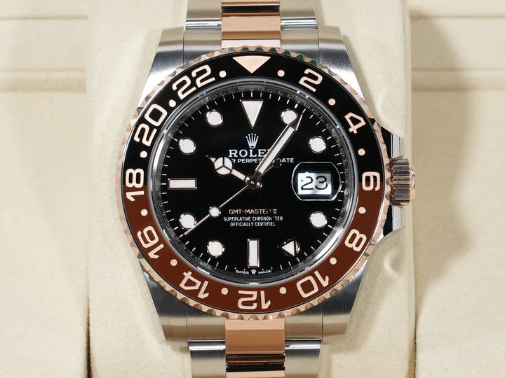 ロレックス GMTマスターII Ref.126711CHNR ステンレススチール/エバーローズゴールド ブラック文字盤 オイスターブレスレット 未使用 4qpc4gfn