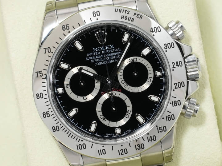 Rolex Daytona Ref. 116520 Stainless Steel Black Dial Unused vwob8bms