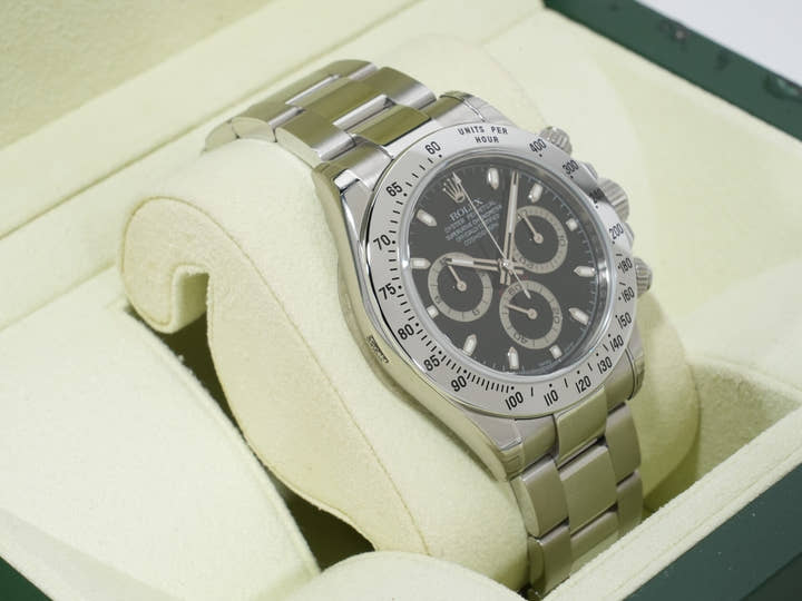 Rolex Daytona Ref. 116520 Stainless Steel Black Dial Unused vwob8bms