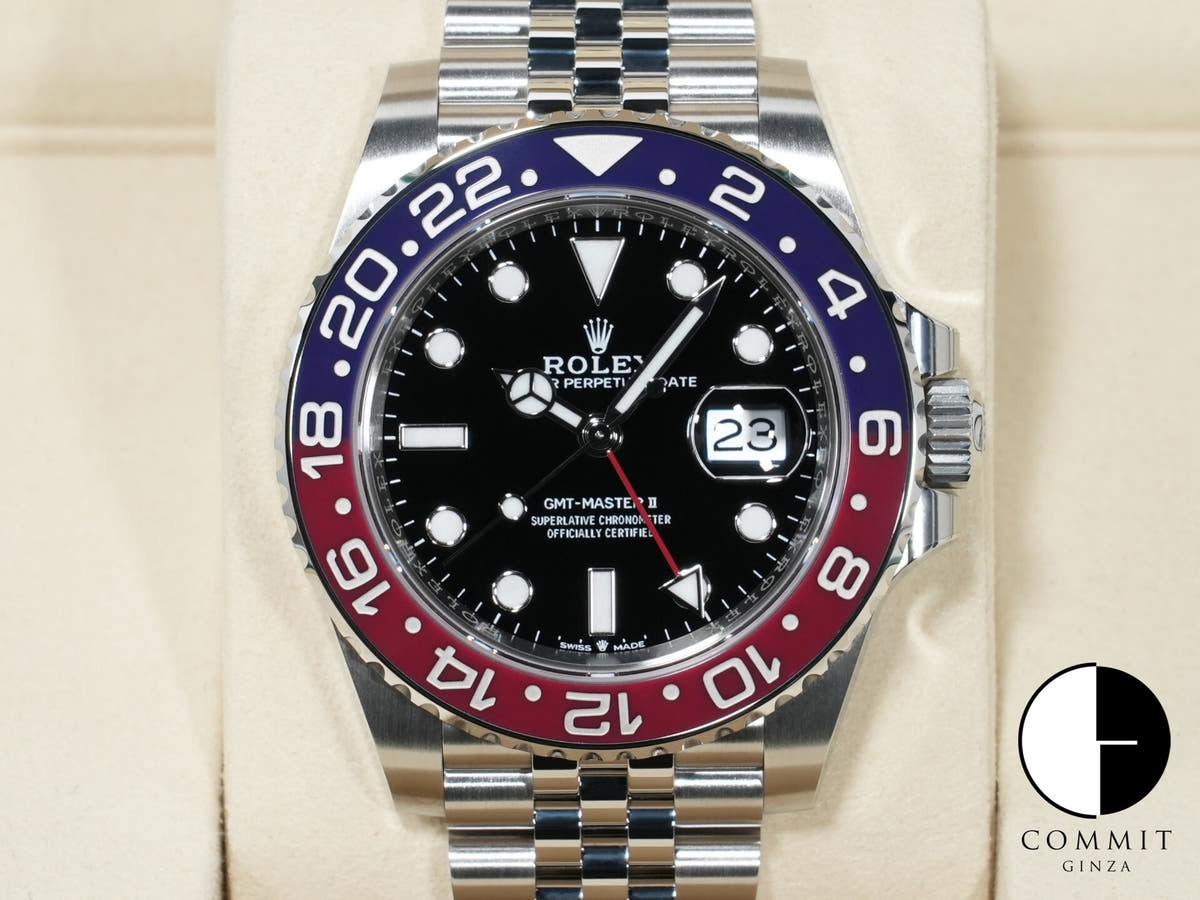 Rolex GMT-Master II Ref. 126710BLRO, stainless steel, black dial, Jubilee bracelet, pre-owned (ccky96d6)