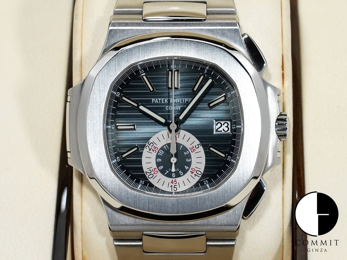 パテックフィリップ ノーチラス クロノグラフ Ref.5980/1A-001 ステンレススチール ブルー文字盤 中古 sx9eefdj
