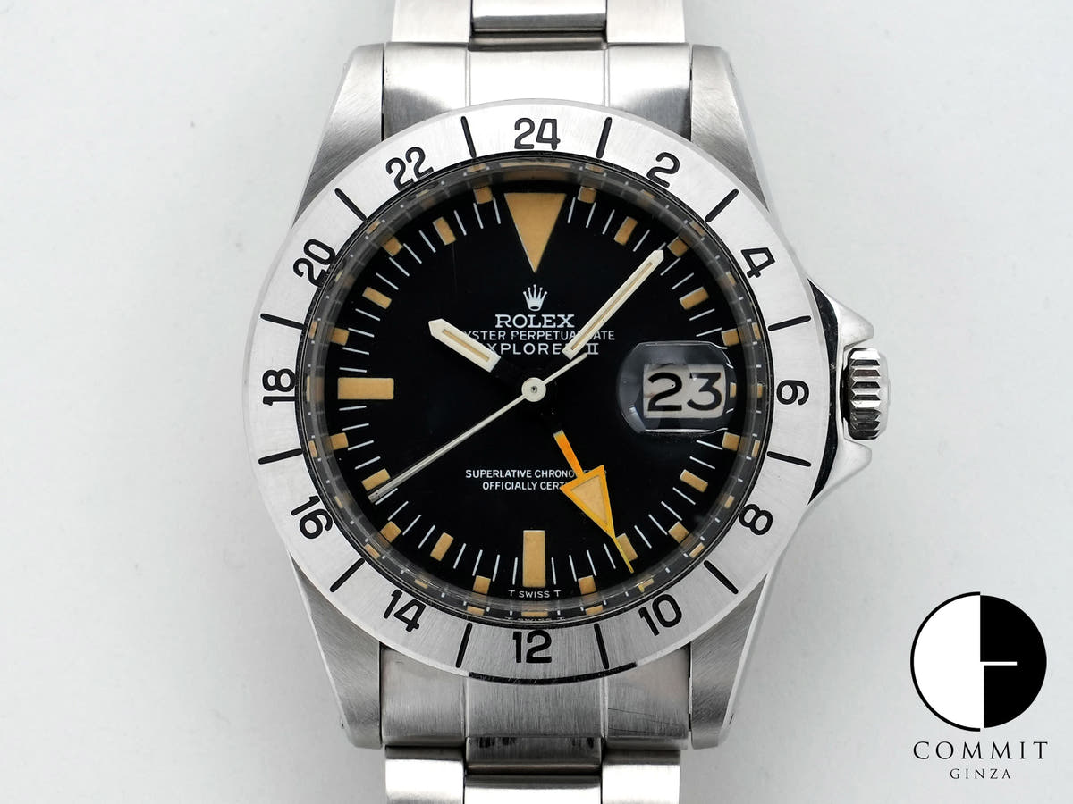 ロレックス エクスプローラーII Ref.1655 ステンレススチール ブラック文字盤 オイスターブレスレット 中古 upogxfeh