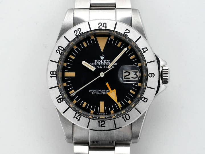 ロレックス エクスプローラーII Ref.1655 ステンレススチール ブラック文字盤 オイスターブレスレット 中古 upogxfeh