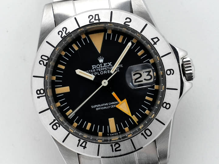 ロレックス エクスプローラーII Ref.1655 ステンレススチール ブラック文字盤 オイスターブレスレット 中古 upogxfeh