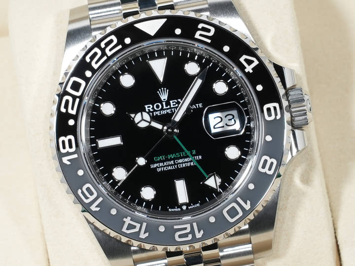 Rolex GMT-Master II Ref. 126710GRNR Stainless Steel Black Dial Jubilee Bracelet Unused y7v5aqr9
