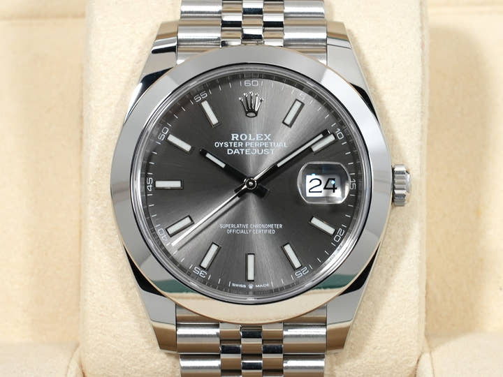 ロレックス デイトジャスト41 Ref.126300 ステンレススチール スレート文字盤 ジュビリーブレスレット 中古 k6o55bu2