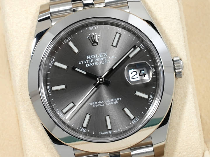 ロレックス デイトジャスト41 Ref.126300 ステンレススチール スレート文字盤 ジュビリーブレスレット 中古 k6o55bu2