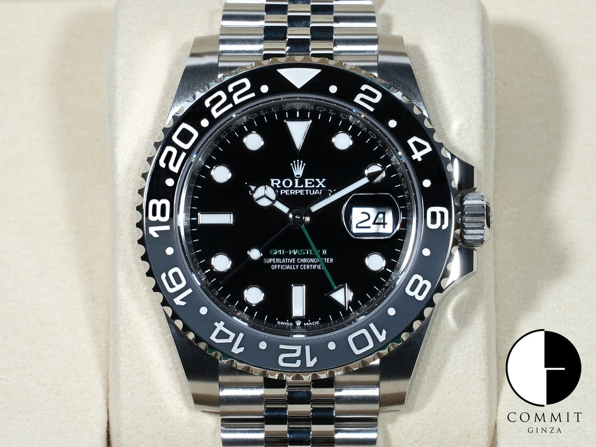 Rolex GMT-Master II Ref. 126710GRNR Stainless Steel Black Dial Jubilee Bracelet Unused kiygcr2u