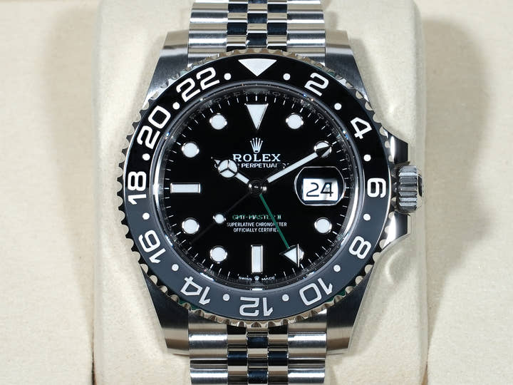 Rolex GMT-Master II Ref. 126710GRNR Stainless Steel Black Dial Jubilee Bracelet Unused kiygcr2u