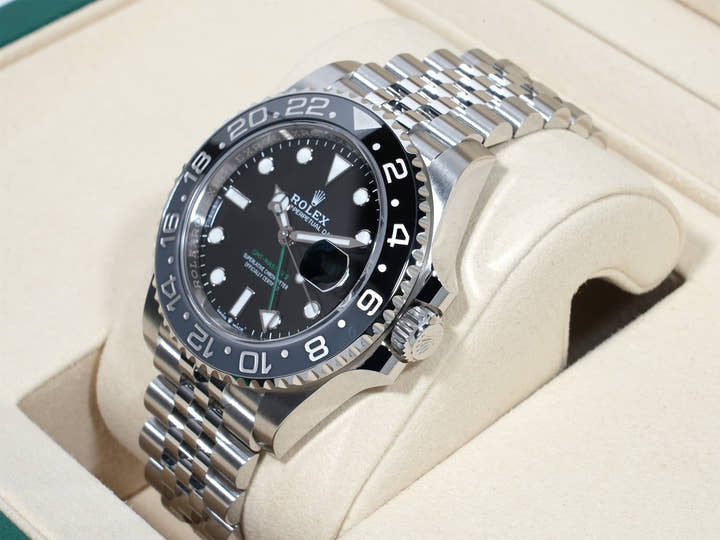 Rolex GMT-Master II Ref. 126710GRNR Stainless Steel Black Dial Jubilee Bracelet Unused kiygcr2u