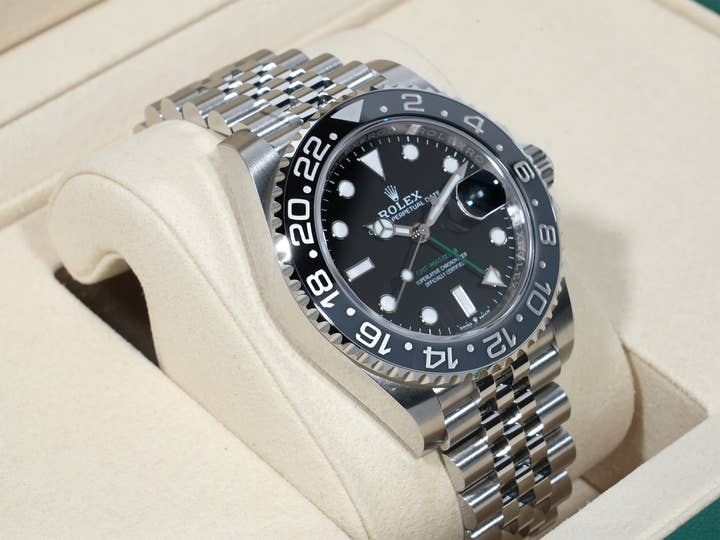 Rolex GMT-Master II Ref. 126710GRNR Stainless Steel Black Dial Jubilee Bracelet Unused kiygcr2u